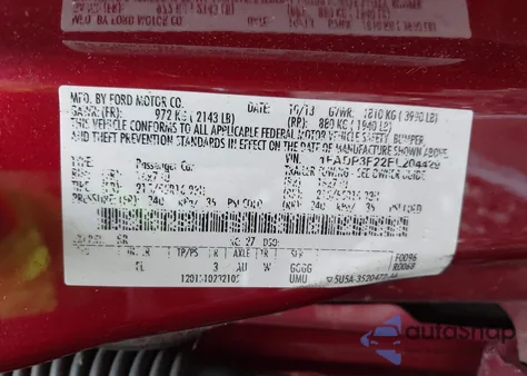 2014 Ford Focus Se из США, поврежденный, VIN 1FADP3F22EL204429